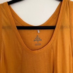 Prana activewear mustard racerback workout tank